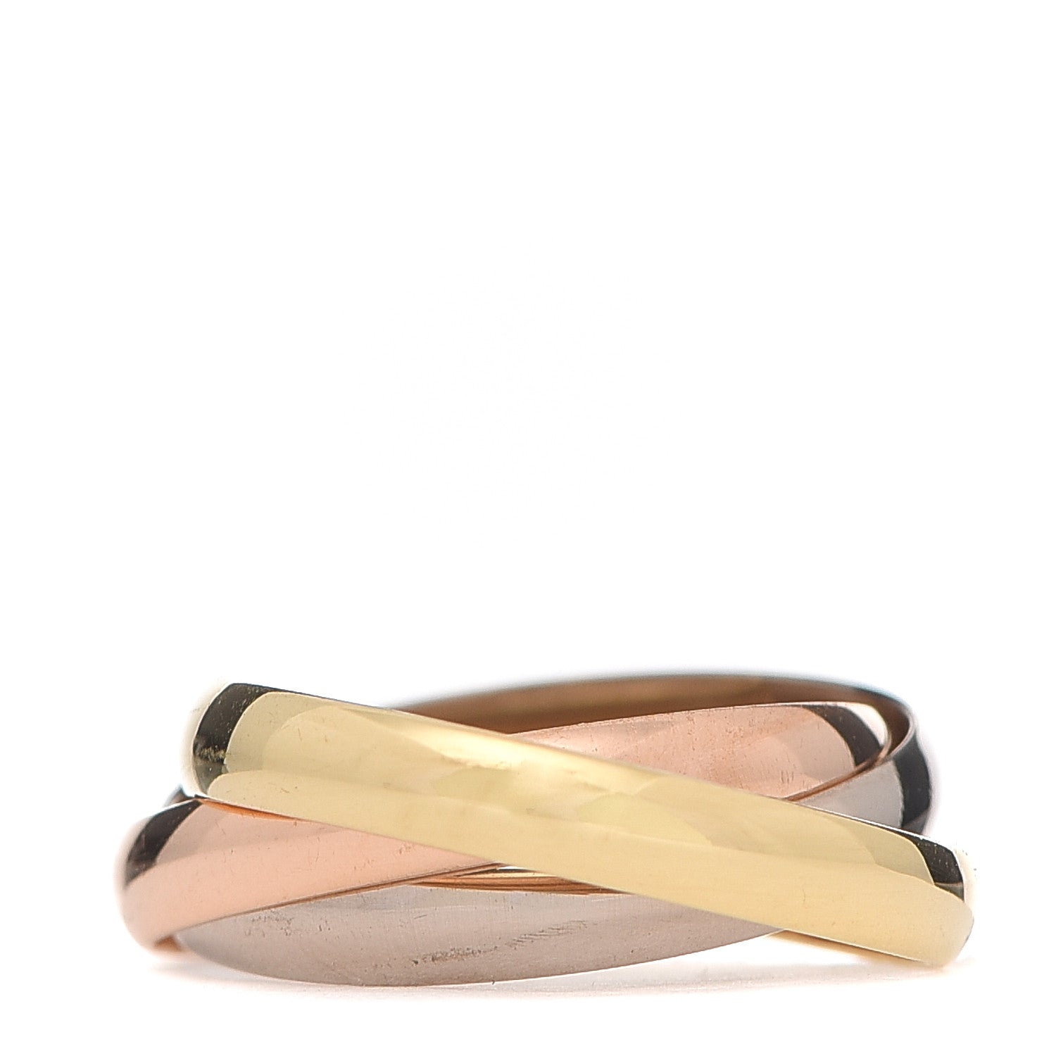 Cartier 18K Pink Yellow White Gold Classic Trinity Ring 48 4.5 3 of 6