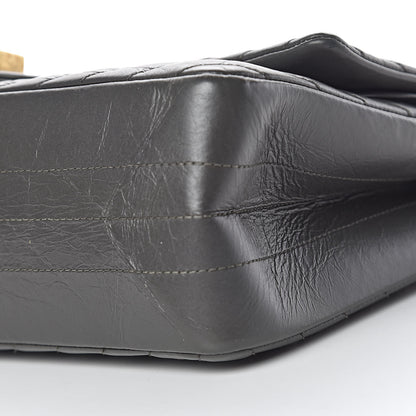 Chanel Aged Calfskin Chevron Quilted 2.55 Reissue 226 Dark Grey 13 of 14