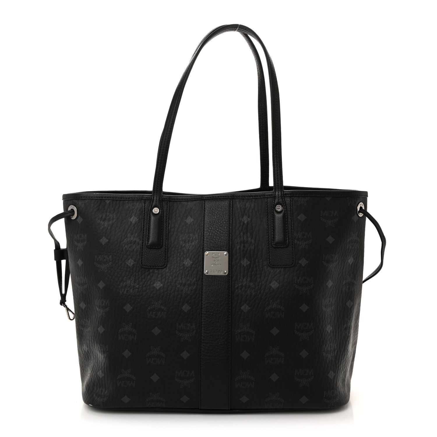 MCM Visetos Medium Liz Reversible Shopper Tote Black 1 of 17