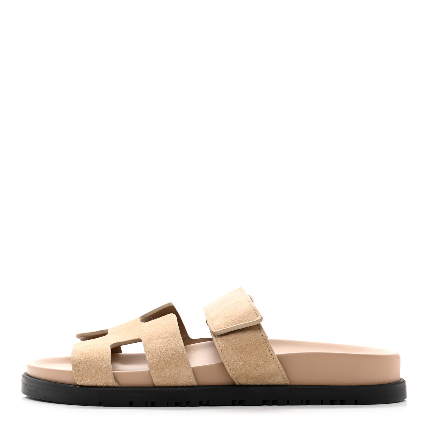 Suede Goatskin Womens Chypre Sandals 36 Beige Argile