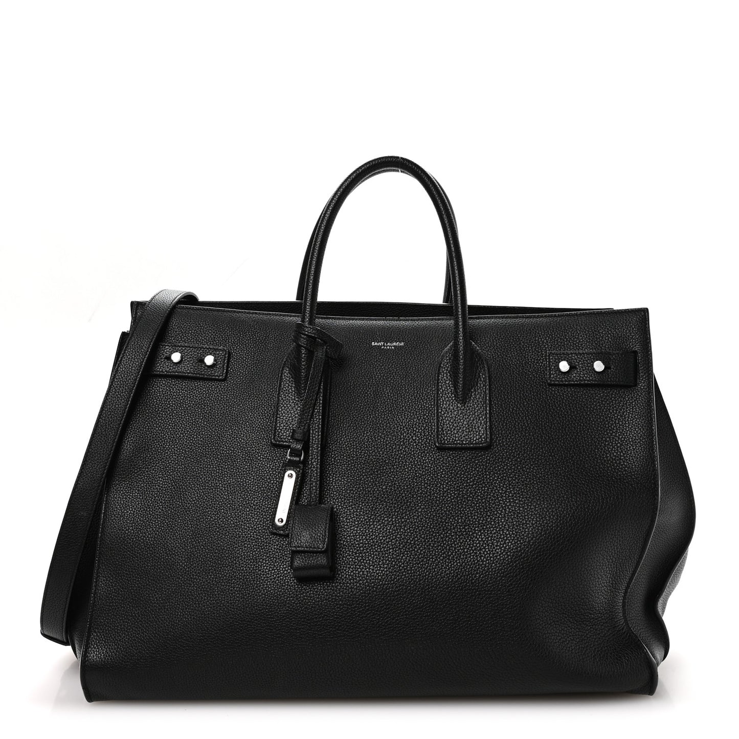 Grained Calfskin Large Souple Sac De Jour Black