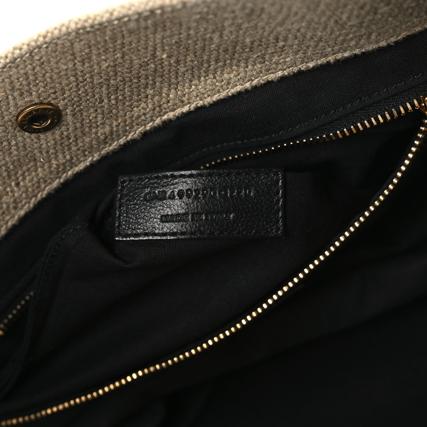 Saint Laurent Linen Calfskin Rive Gauche Tote Natural 7 of 11