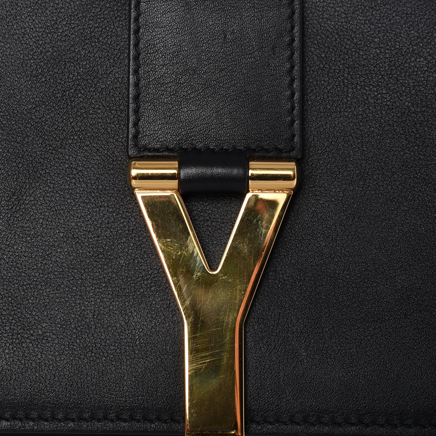 Calfskin Classic Y Ligne Chain Wallet Black