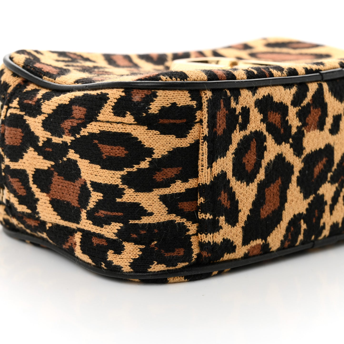 Calfskin Fabric Leopard Print The Softshot Bag