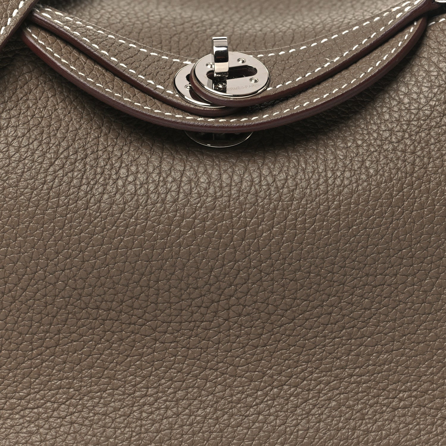 Hermes Taurillon Clemence Mini Lindy 20 Etoupe 8 of 11