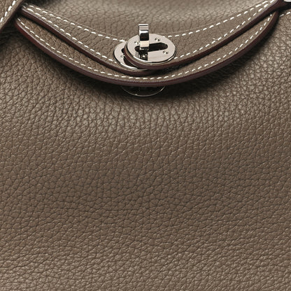 Hermes Taurillon Clemence Mini Lindy 20 Etoupe 8 of 11