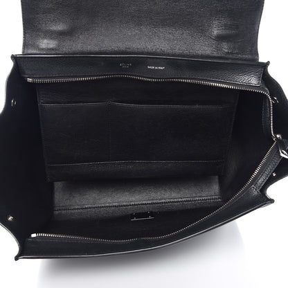 Celine Drummed Calfskin Suede Medium Trapeze Black 5 of 12