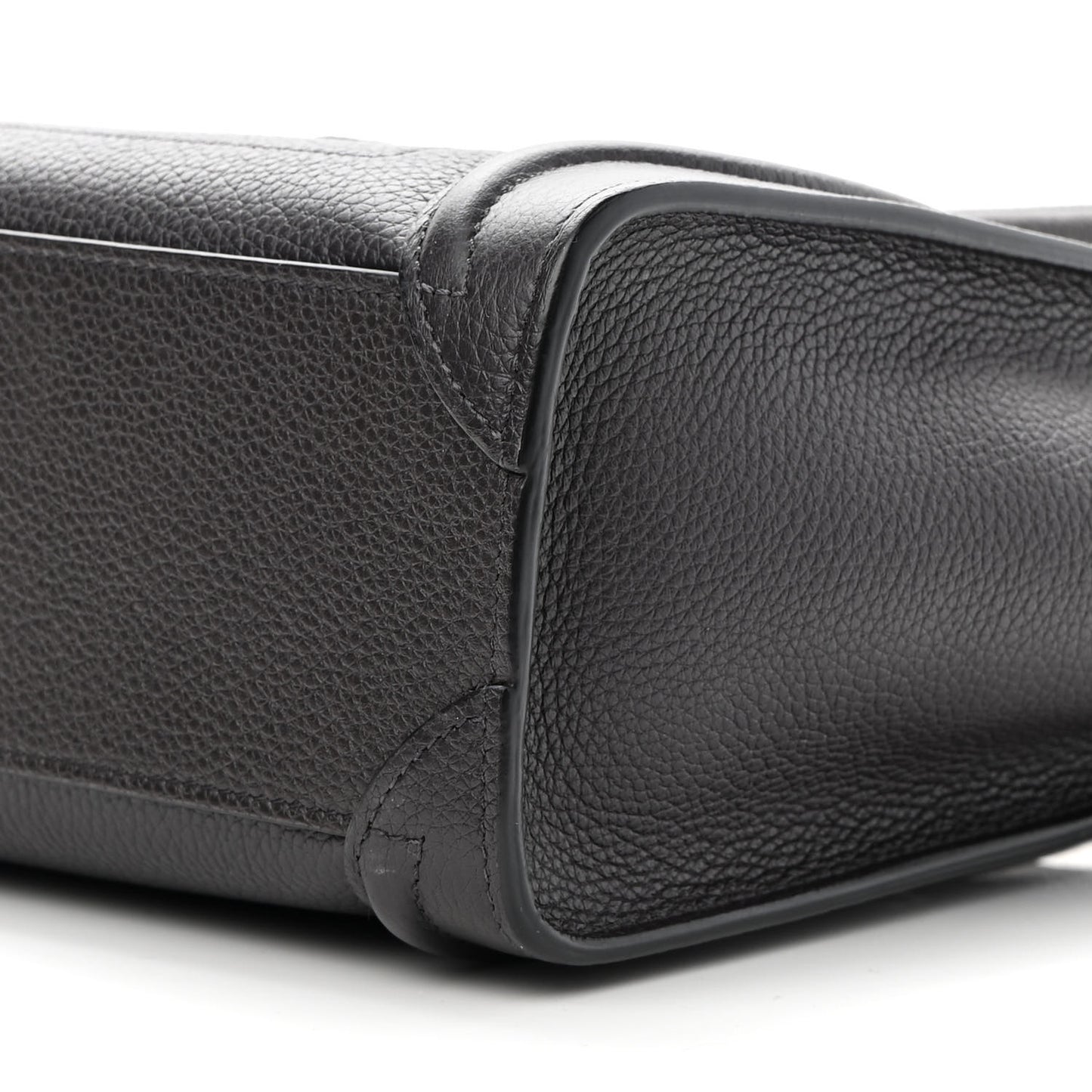 Drummed Calfskin Nano Luggage Liquorice