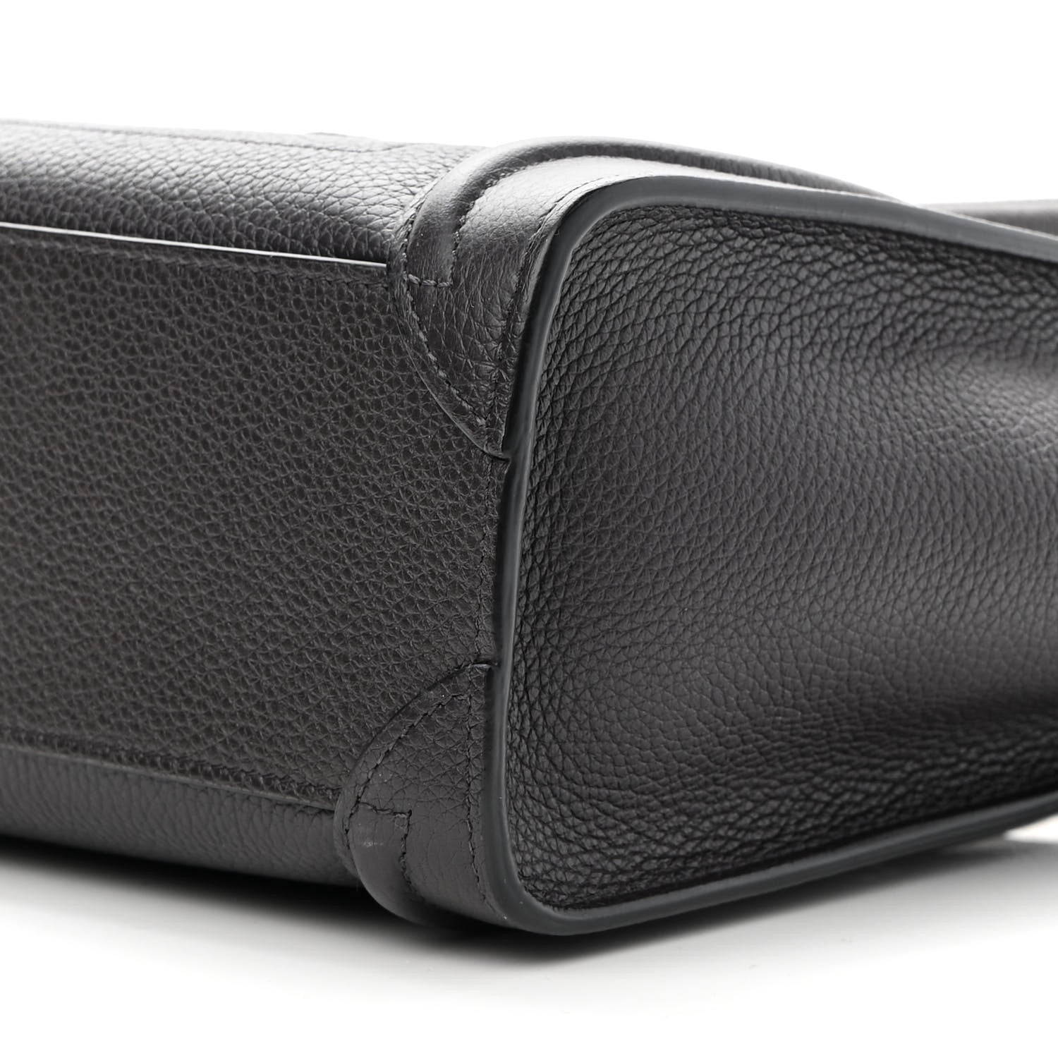 Celine Drummed Calfskin Nano Luggage Liquorice 8 of 8