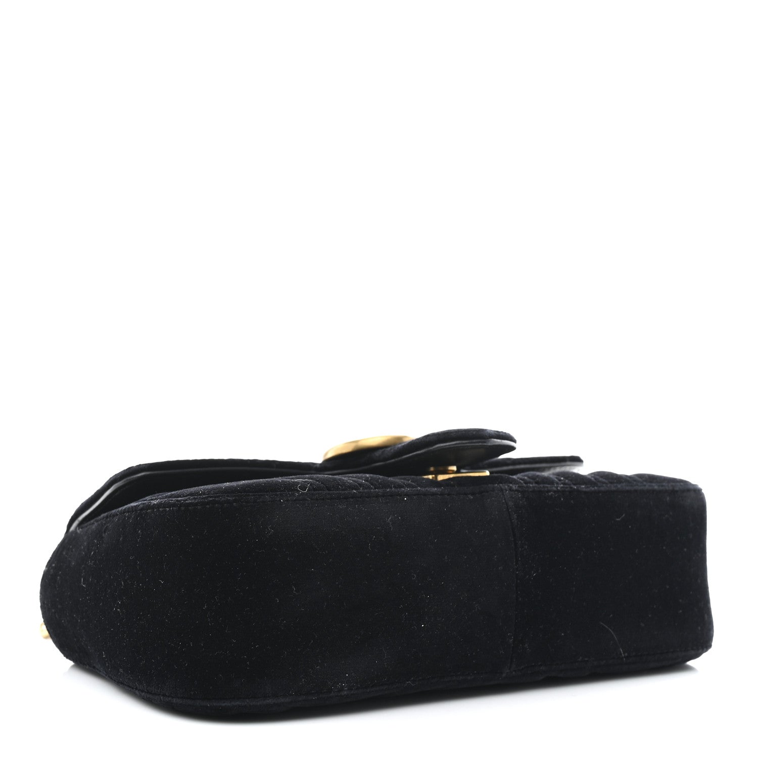 Gucci Velvet Matelasse Mini GG Marmont Shoulder Bag Black 4 of 11
