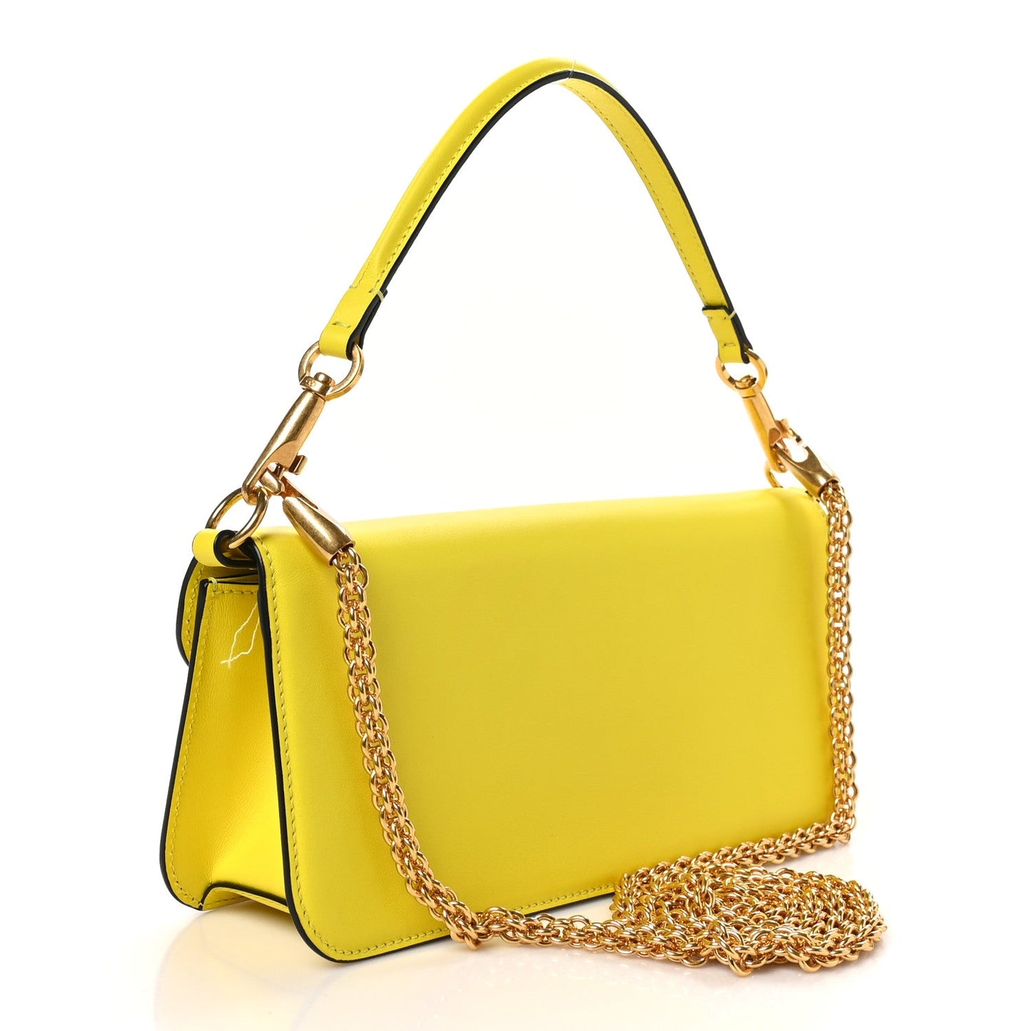 Calfskin Vlogo Loco Shoulder Bag Bright Lemon