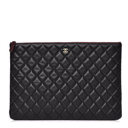 Chanel Caviar Quilted Large Cosmetic Case Black 1 of 10