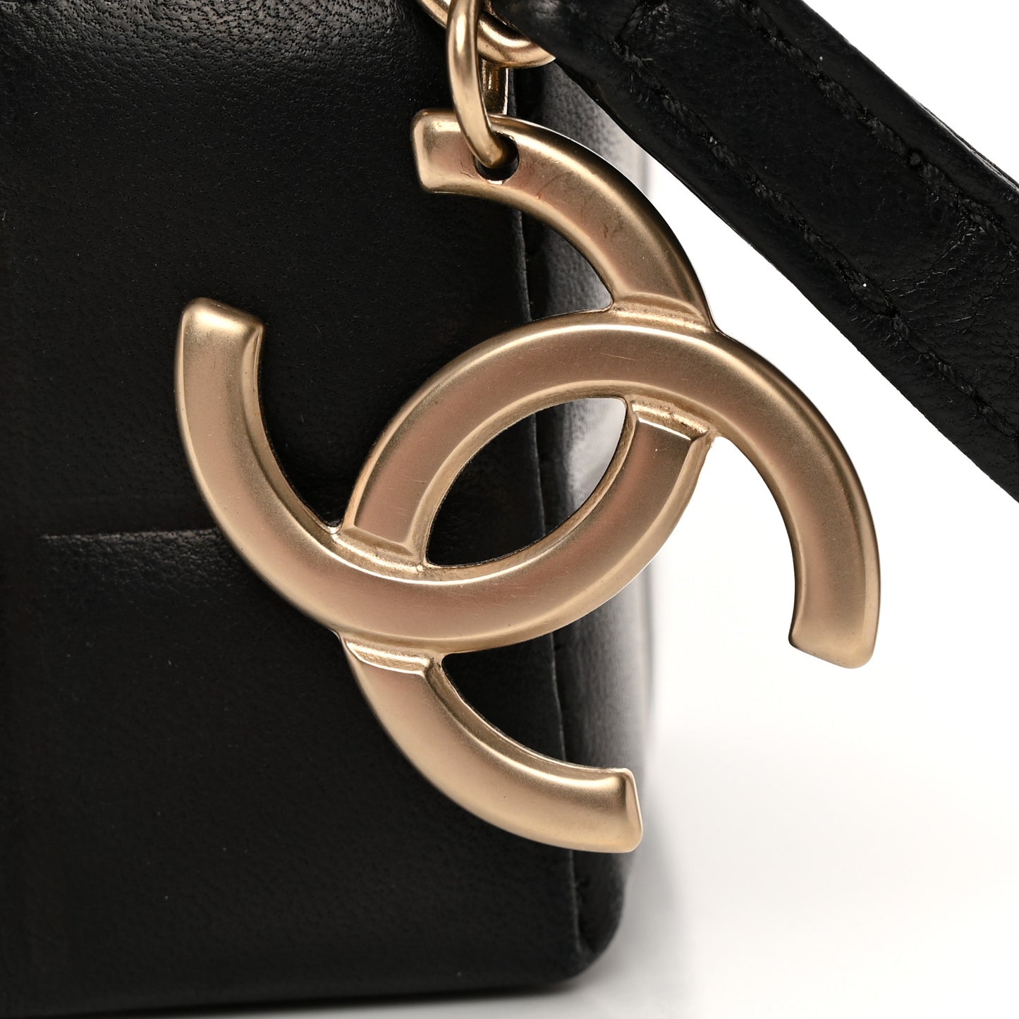 Lambskin Rubiks Cube Wristlet Black