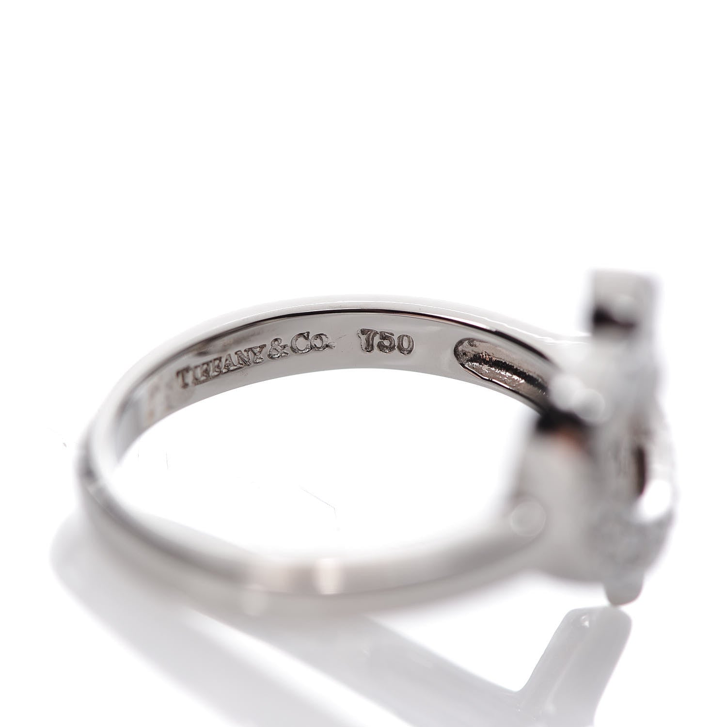 Tiffany 18K White Gold Diamond Paloma Picasso Loving Heart Ring 49 5 5 of 5