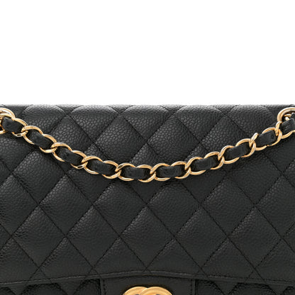 Chanel Caviar Quilted Medium Double Flap Black 8 of 10