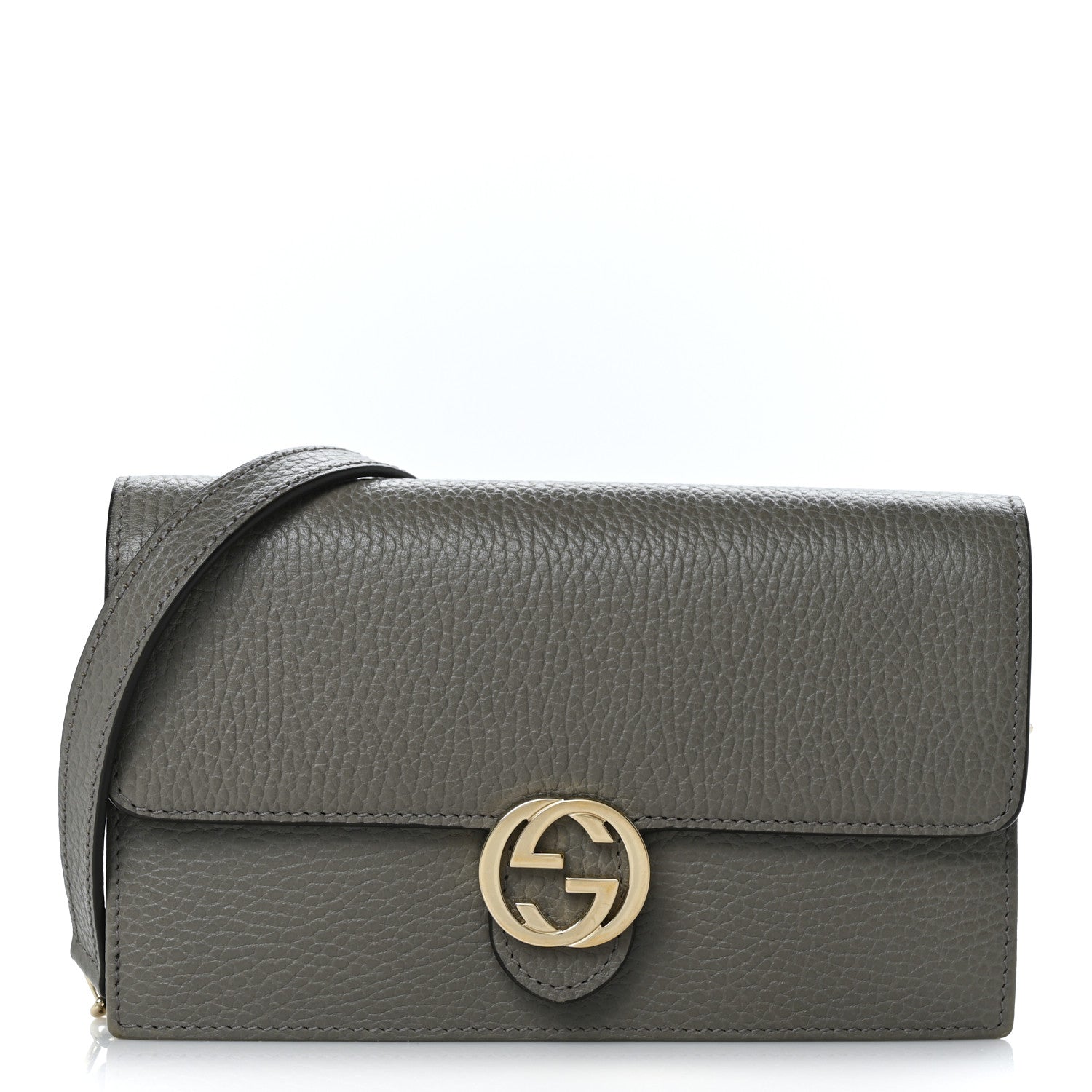 Gucci Dollar Calfskin Interlocking G Chain Wallet Loess 1 of 8