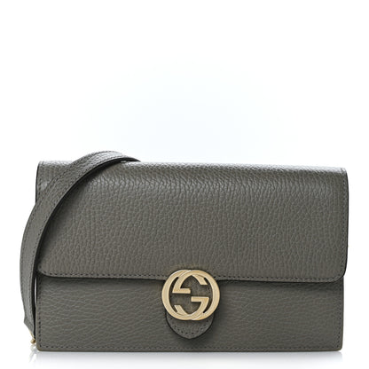 Gucci Dollar Calfskin Interlocking G Chain Wallet Loess 1 of 8