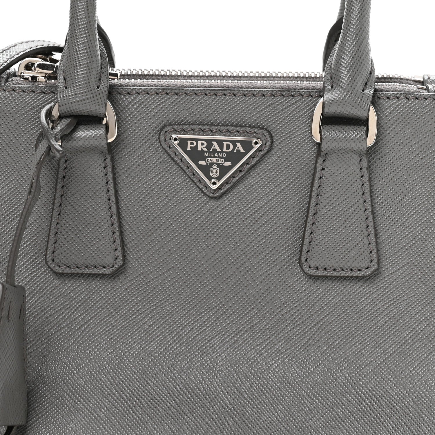 Prada Saffiano Micro Galleria Double Zip Tote Marmo 8 of 10