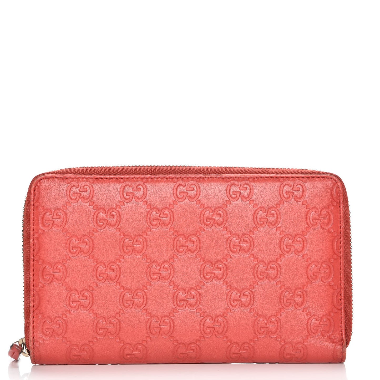 Guccissima Zip Around Travel Wallet Red
