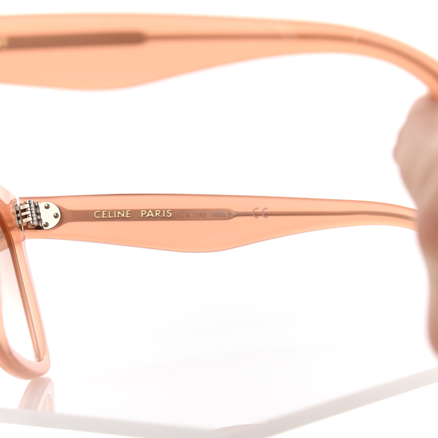 Celine Acetate Polarized Oversized Sunglasses CL4055IN Milky Antique Pink 6 of 7