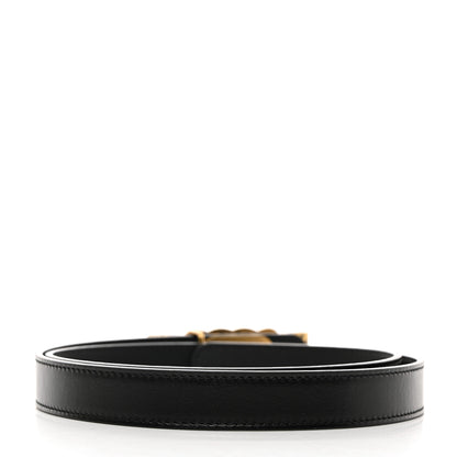 Gucci Calfskin Snakeskin Interlocking G 20mm Belt 85 34 Black Explosive Yellow 3 of 6