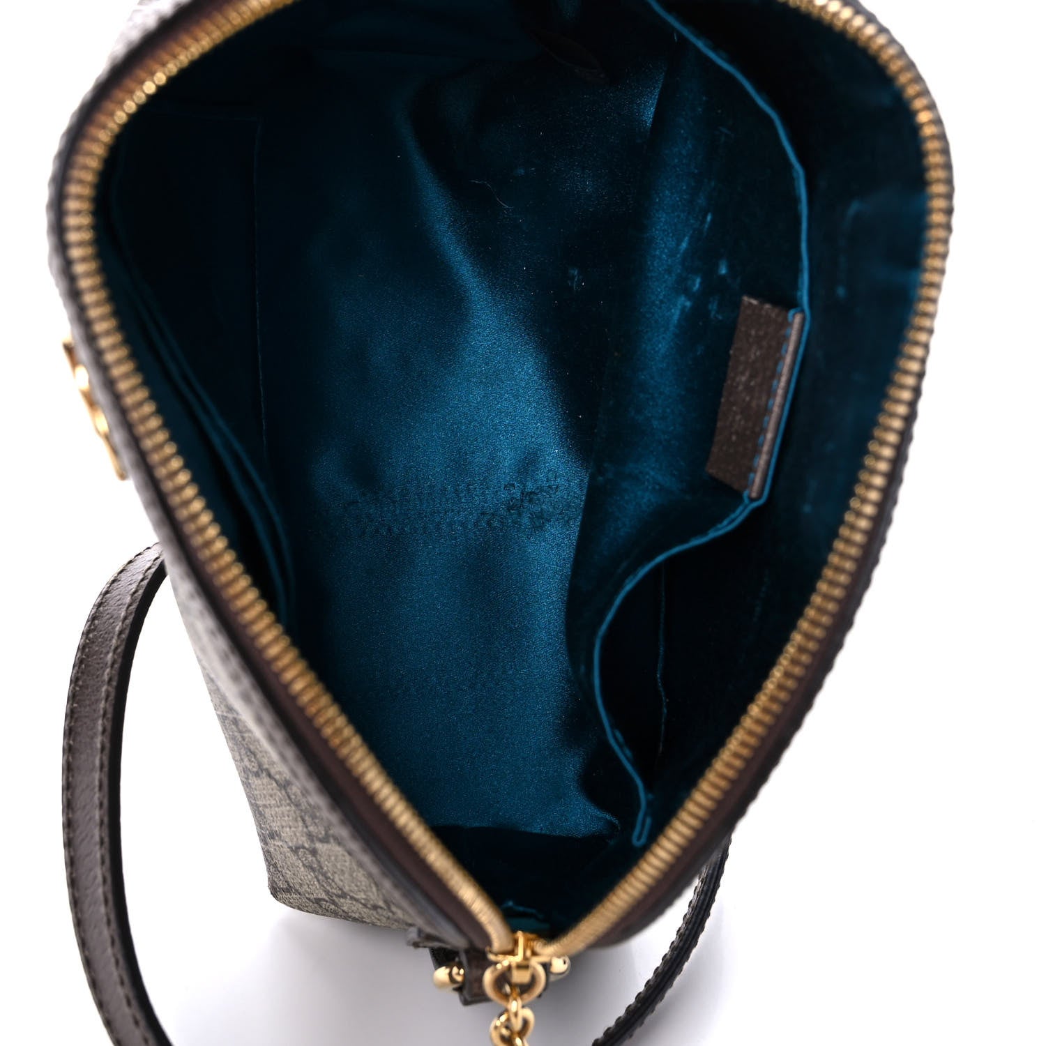 Gucci GG Supreme Monogram Textured Dollar Calfskin Web Small Ophidia Dome Shoulder Bag Beige Ebony New Acero 5 of 13