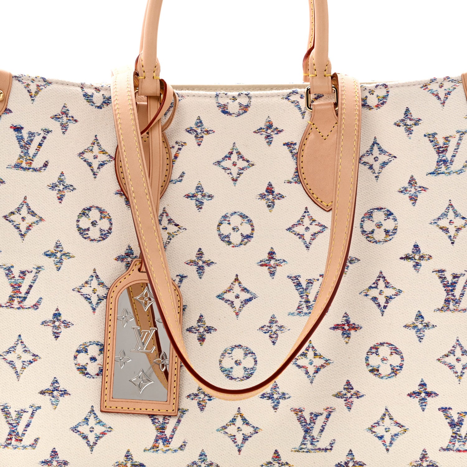 Louis Vuitton Monogram Jacquard Nautical Onthego MM Multicolor Beige 7 of 9