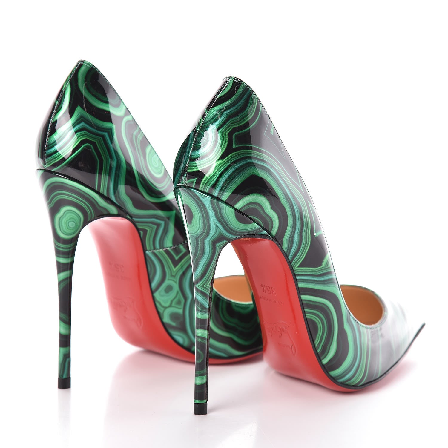 Christian Louboutin Patent Malachite So Kate 120 Pumps 35.5 Vert 4 of 7
