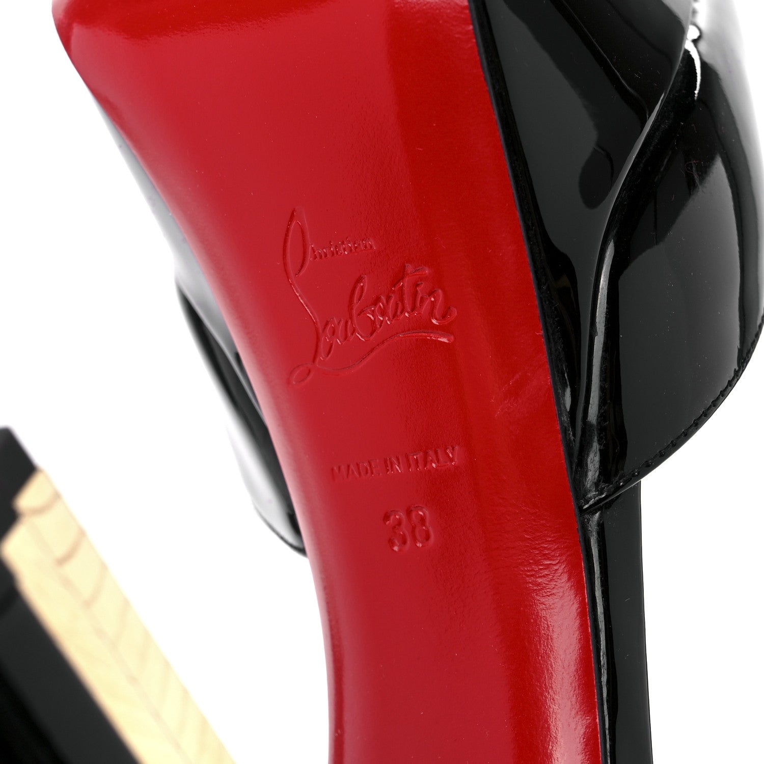Christian Louboutin Patent Coluna 130 Pumps 38 Black 6 of 7