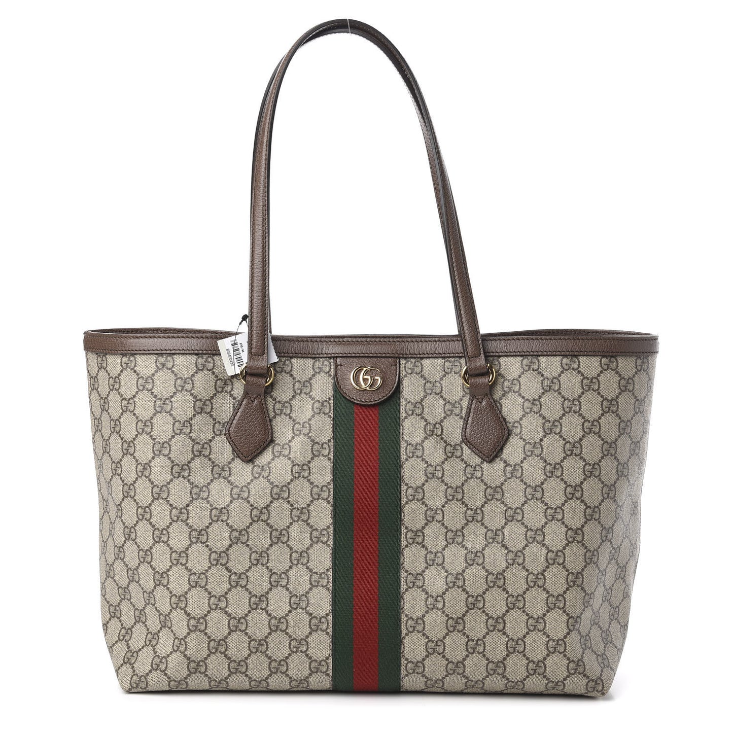 GG Supreme Monogram Medium Ophidia Shopping Tote Brown