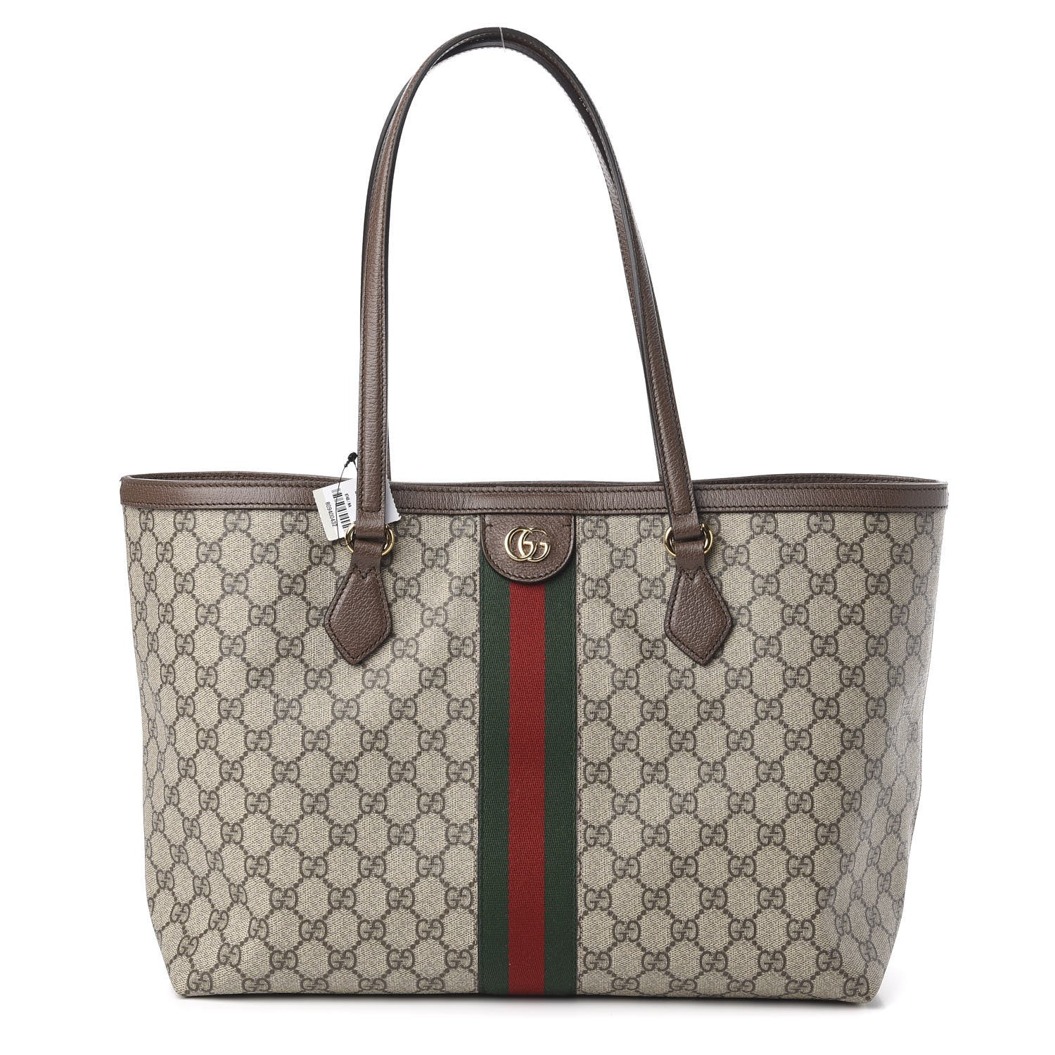 Gucci GG Supreme Monogram Medium Ophidia Shopping Tote Brown 1 of 10