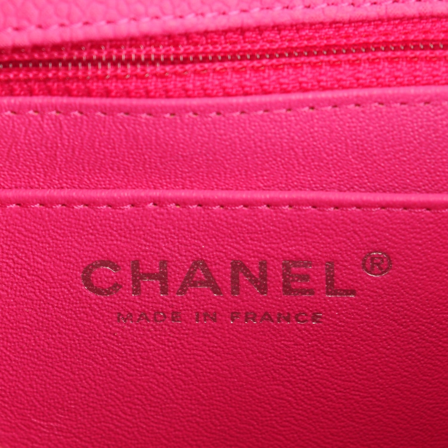 Chanel Iridescent Caviar Quilted Mini Square Flap Hot Pink 7 of 8