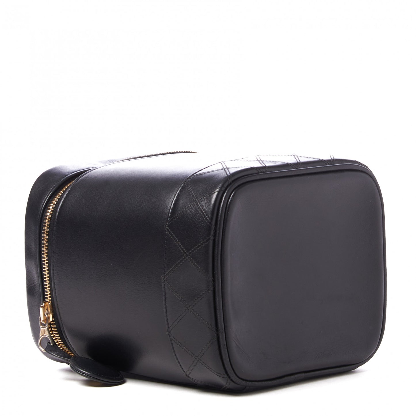 Lambskin Vanity Cosmetic Case Black