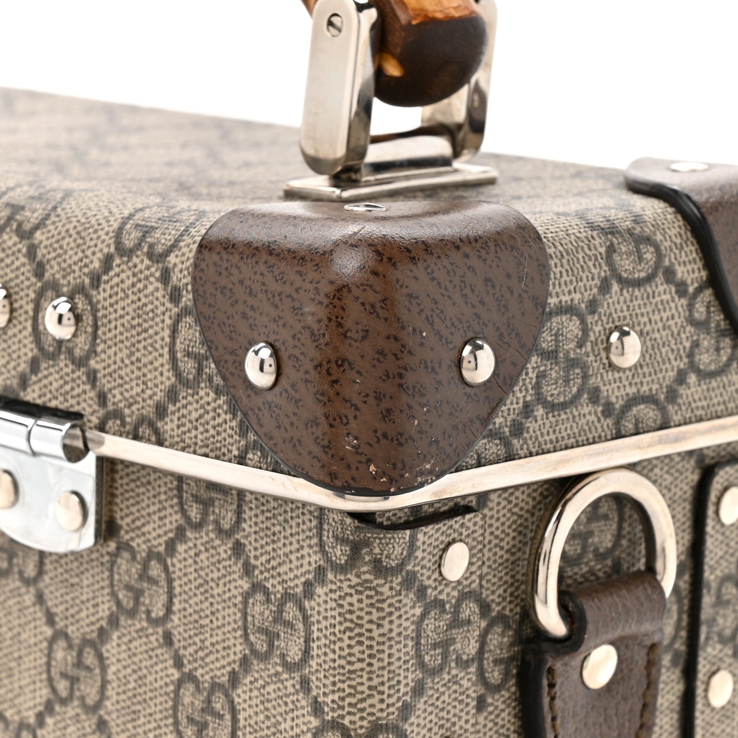 GG Supreme Monogram Globe-Trotter Beauty Case Brown