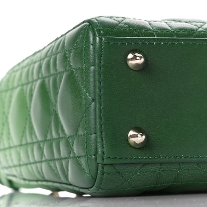 Christian Dior Lambskin Cannage Gradient Small Lady Dior Indigo Green 7 of 8