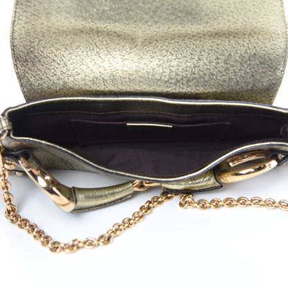 Gucci Calfskin Small Horsebit Chain Clutch Gold 6 of 10