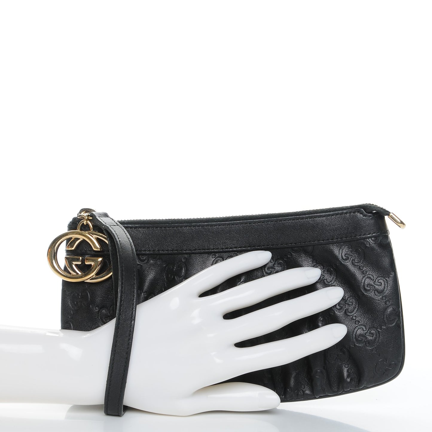 Guccissima Signature New Britt Wristlet Black