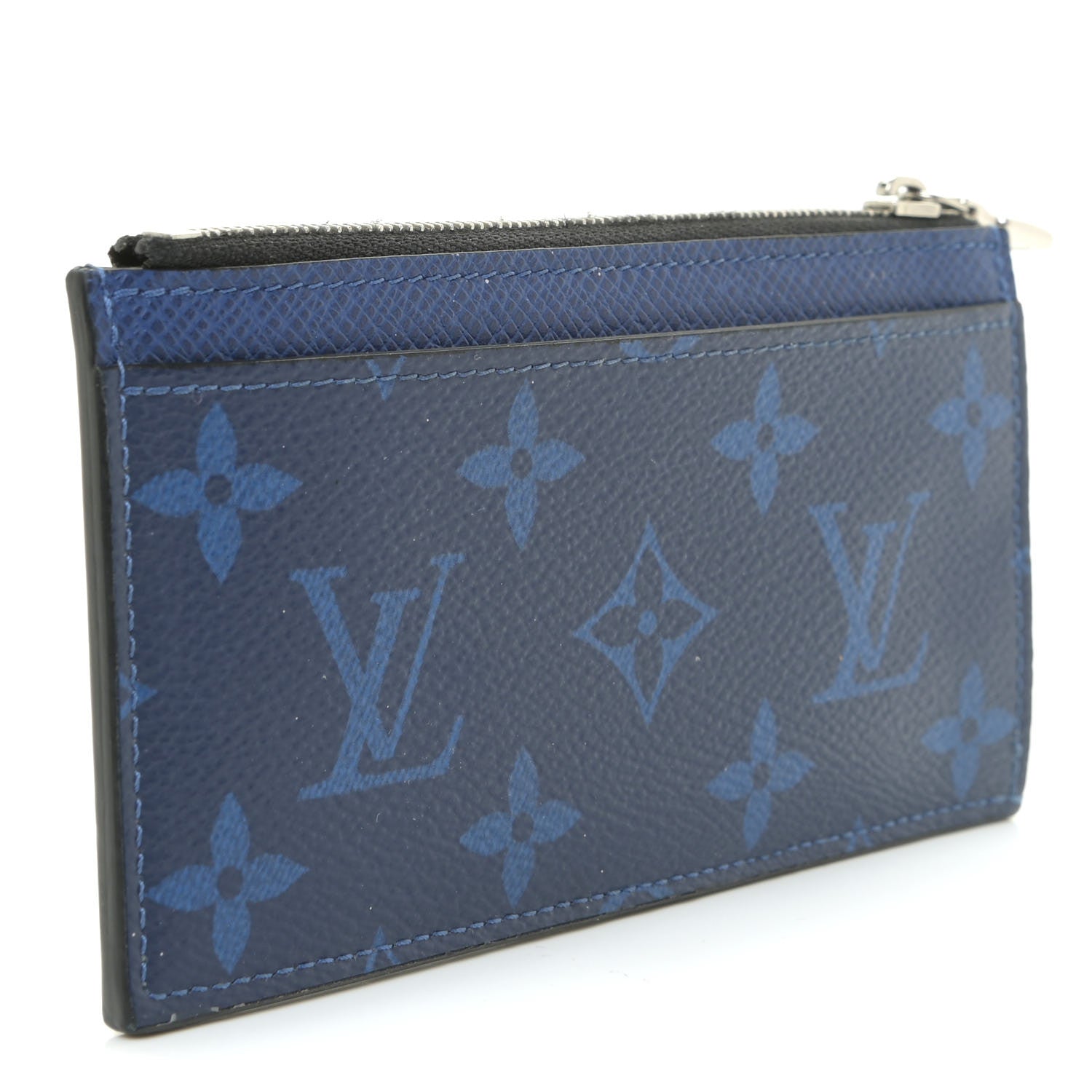 Louis Vuitton Monogram Taiga Coin Card Holder Cobalt 3 of 10