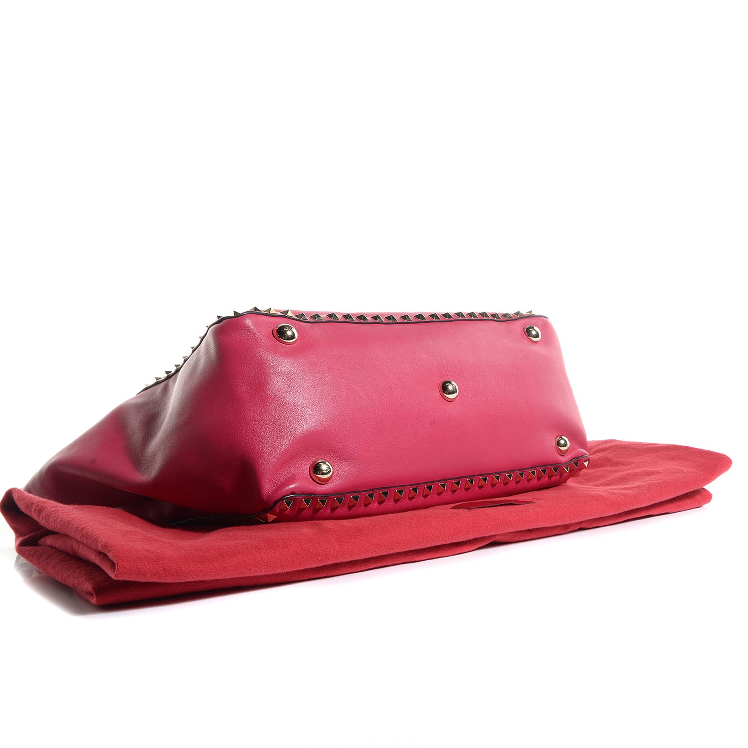 Valentino Garavani Vitello Medium Rockstud Tote Cyclamin 4 of 8