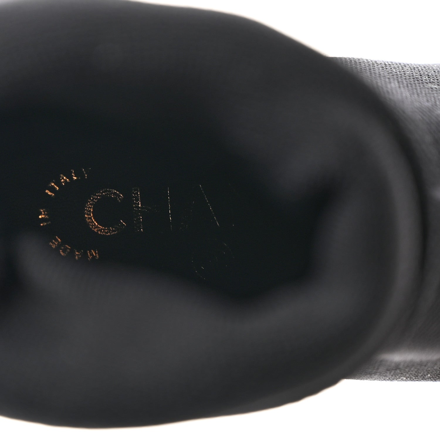 Chanel Patent Knit Cap Toe CC Sock Boots 35.5 Black 7 of 8