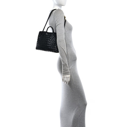 Bottega Veneta Nappa Intrecciato Small Andiamo Shoulder Bag Black 2 of 9
