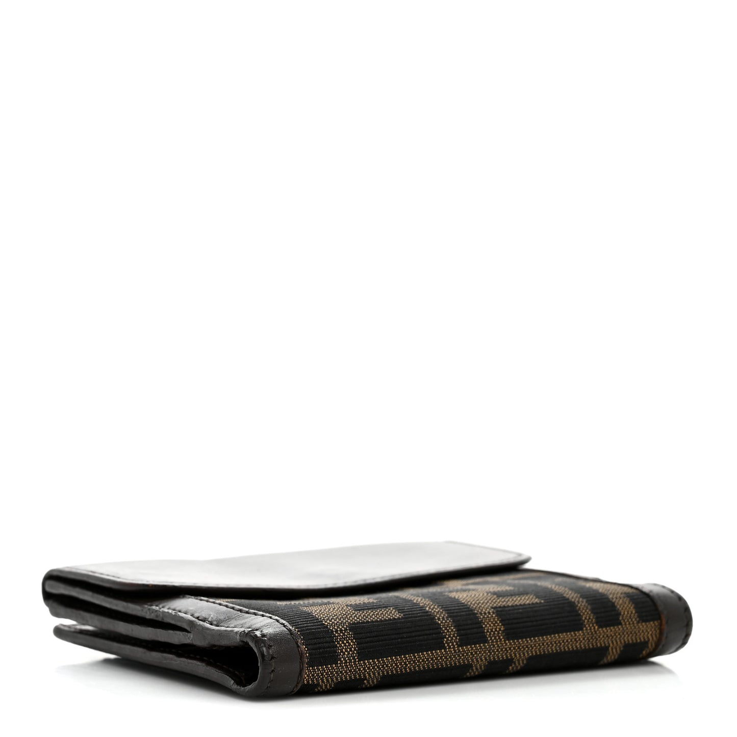 Zucca Calfskin Compact Wallet Tobacco