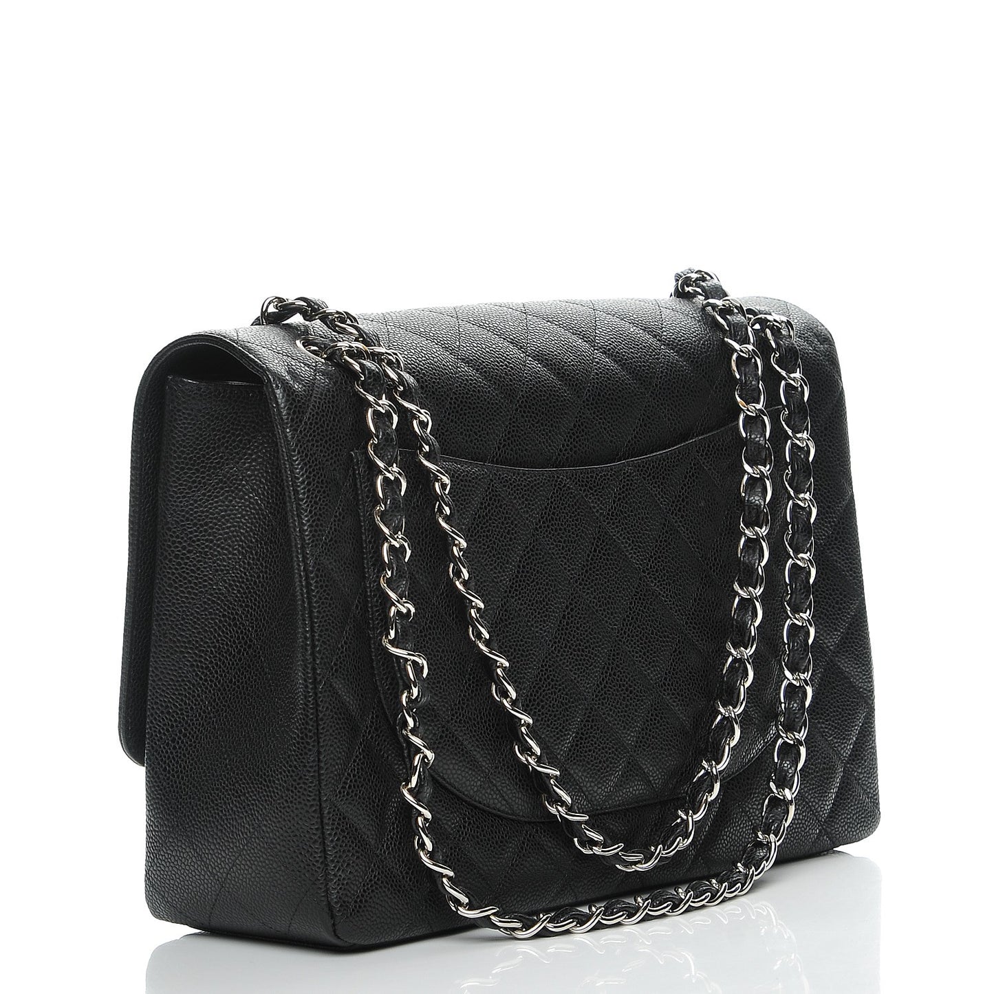 Caviar Quilted Maxi Single Flap Black