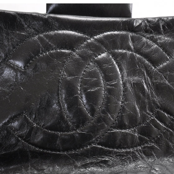 Chanel Leather Twisted Maxi Flap Black 10 of 15