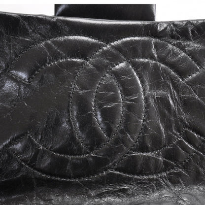 Chanel Leather Twisted Maxi Flap Black 10 of 15