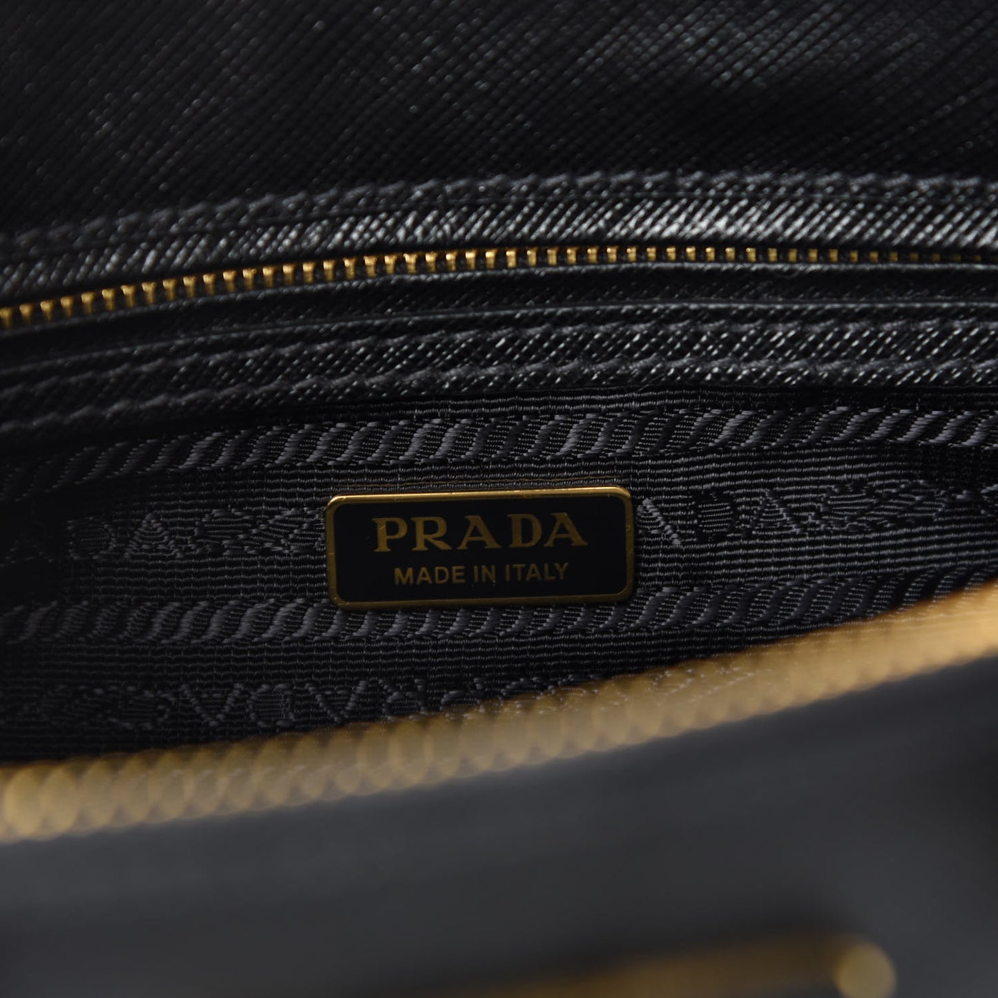 Saffiano Lux Mini Galleria Double Zip Tote Black