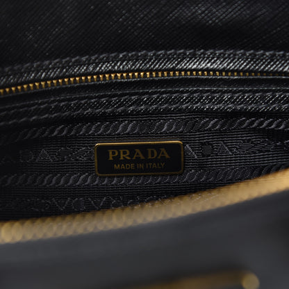 Prada Saffiano Lux Mini Galleria Double Zip Tote Black 8 of 10