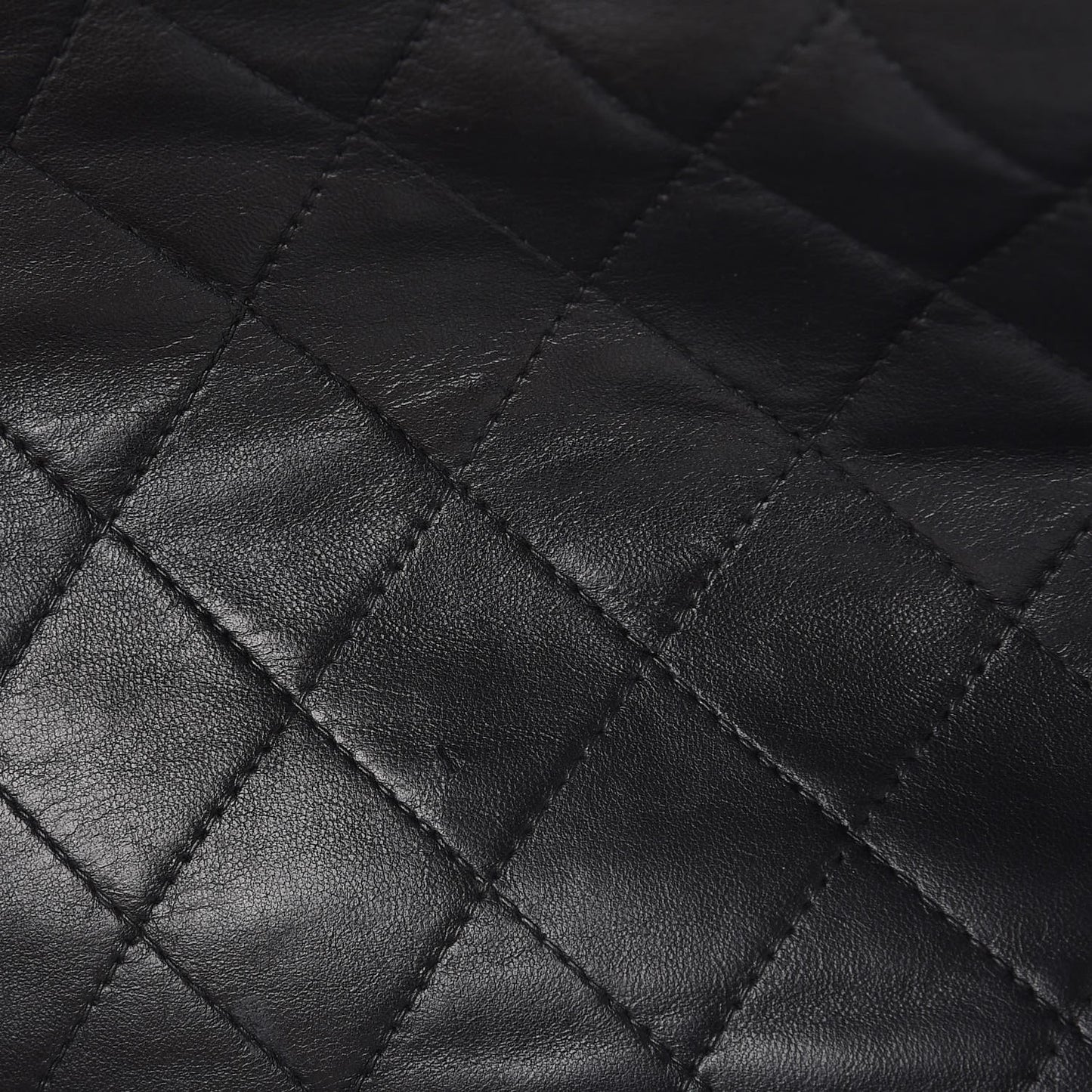 Lambskin Quilted Tassel Camera Case Black