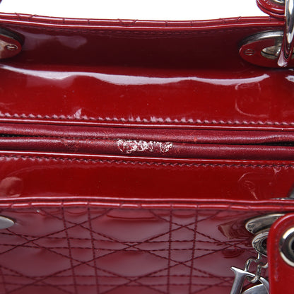 Christian Dior Patent Cannage Medium Lady Dior Red 12 of 12