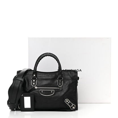 Balenciaga Chevre Silver Metallic Edge Hardware S City Black 12 of 12